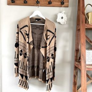 Tribal pattern cardigan